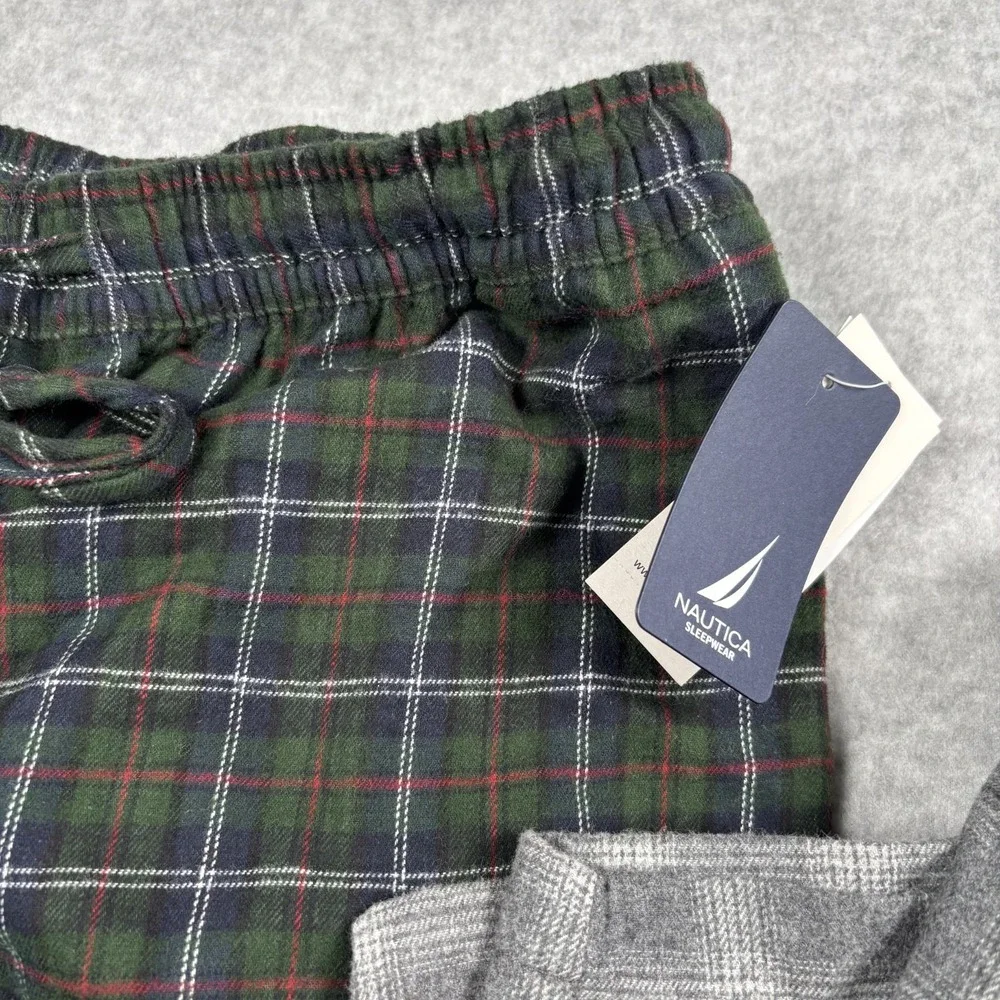 Nautica Pajama Pants Mens XLT Plaid Sleepwear Super Soft Lot of 2